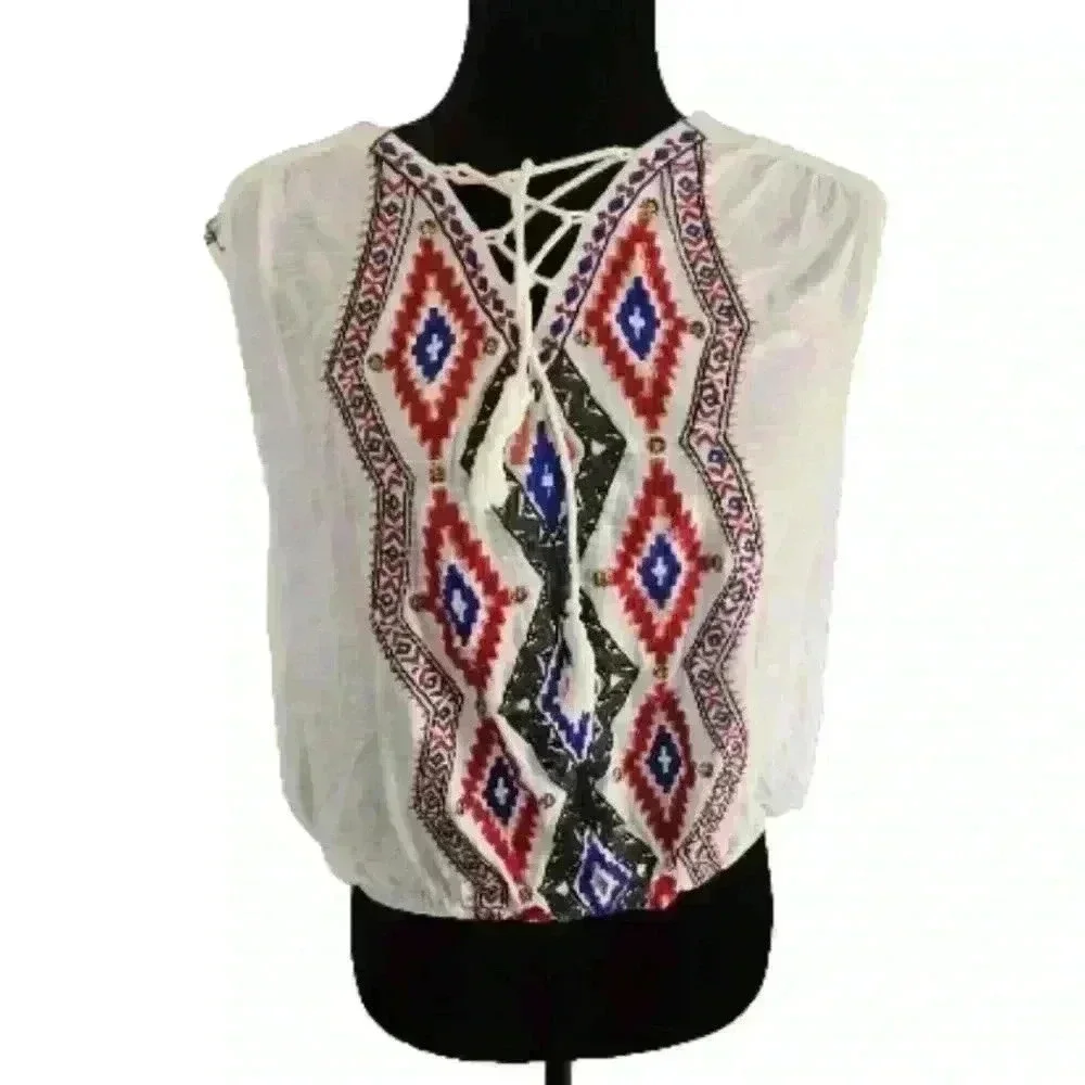 Free People neck tie tank